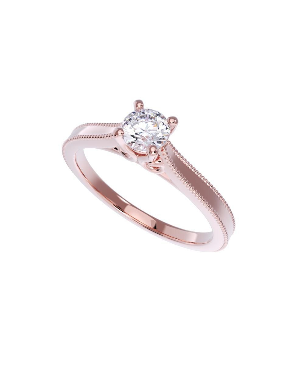 Anillo de compromiso de oro 10 k 4