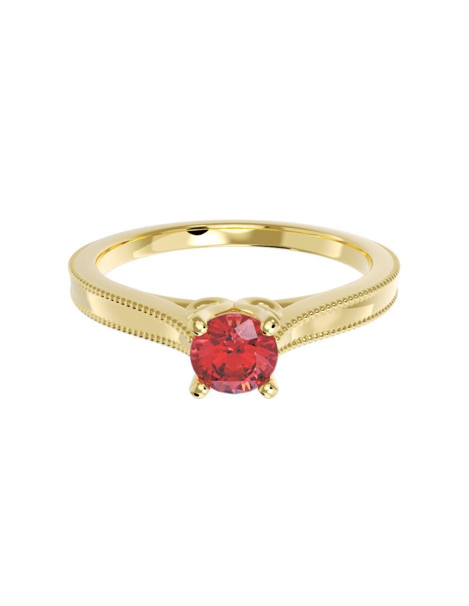 Anillo de compromiso de oro 10 k