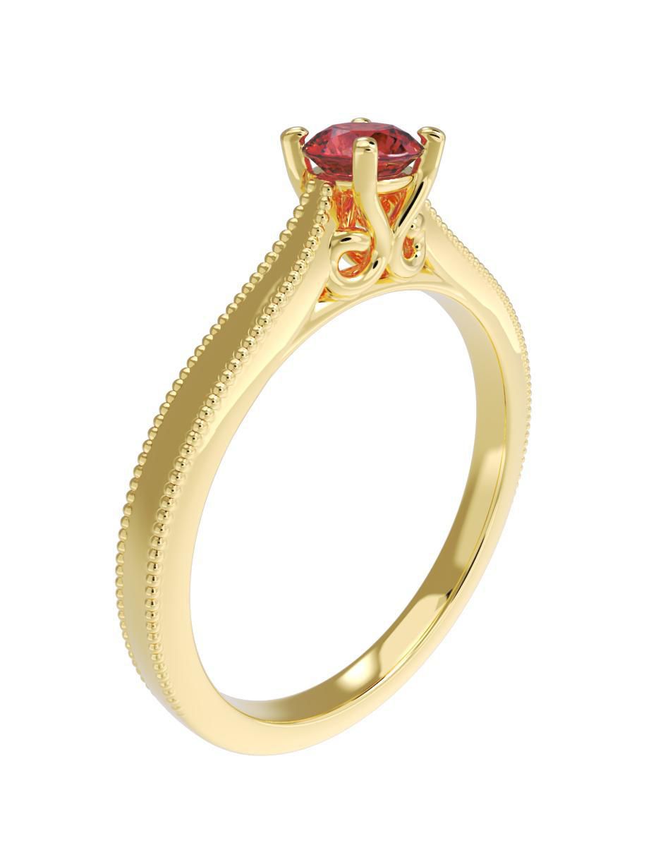 Anillo de compromiso "de" oro 10 k fonelli sin familia zirconia