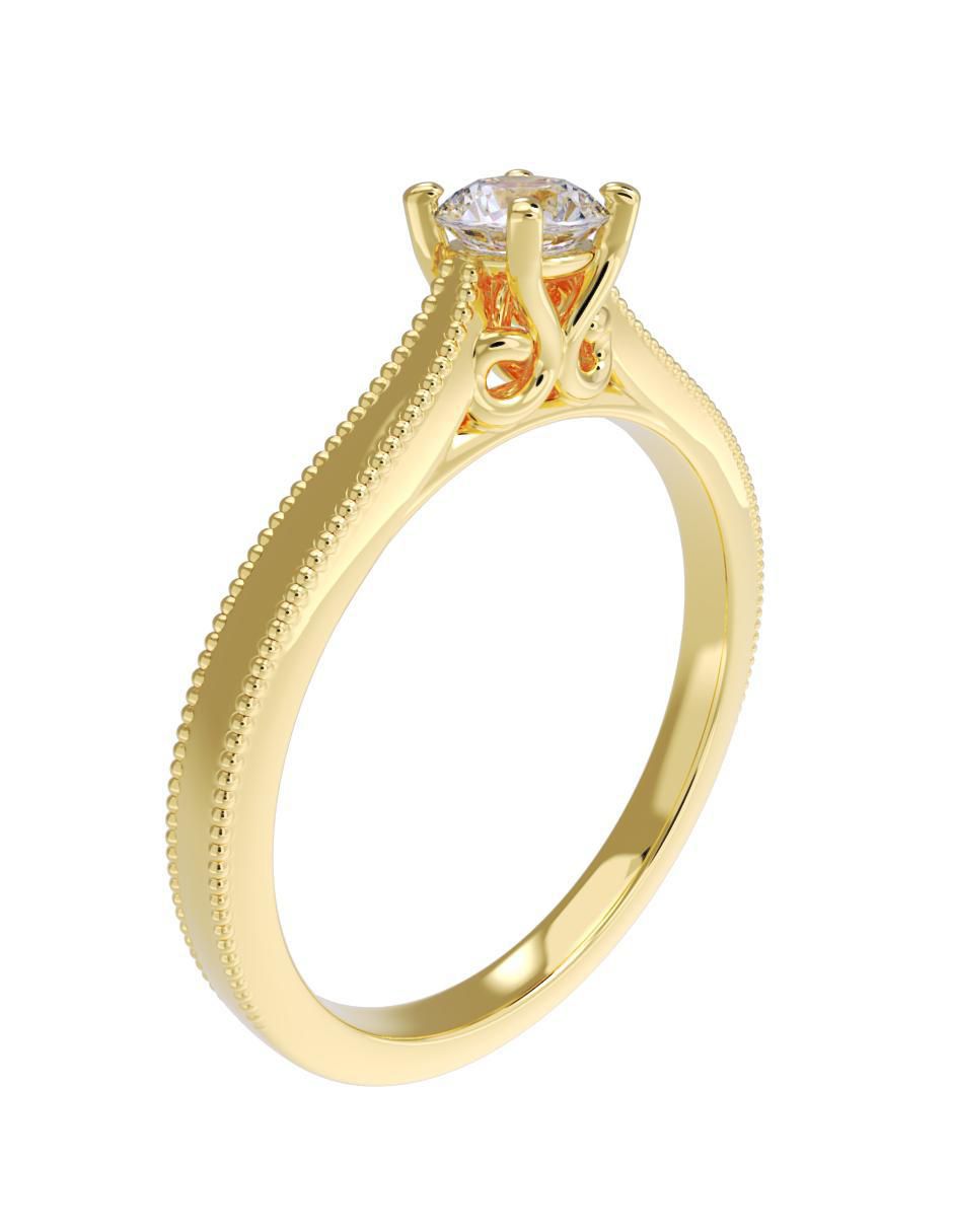 Anillo de compromiso "de" oro 10 k fonelli sin familia zirconia