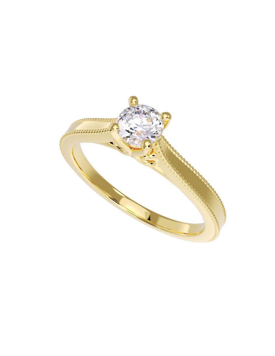 Anillo de compromiso "de" oro 10 k fonelli sin familia zirconia