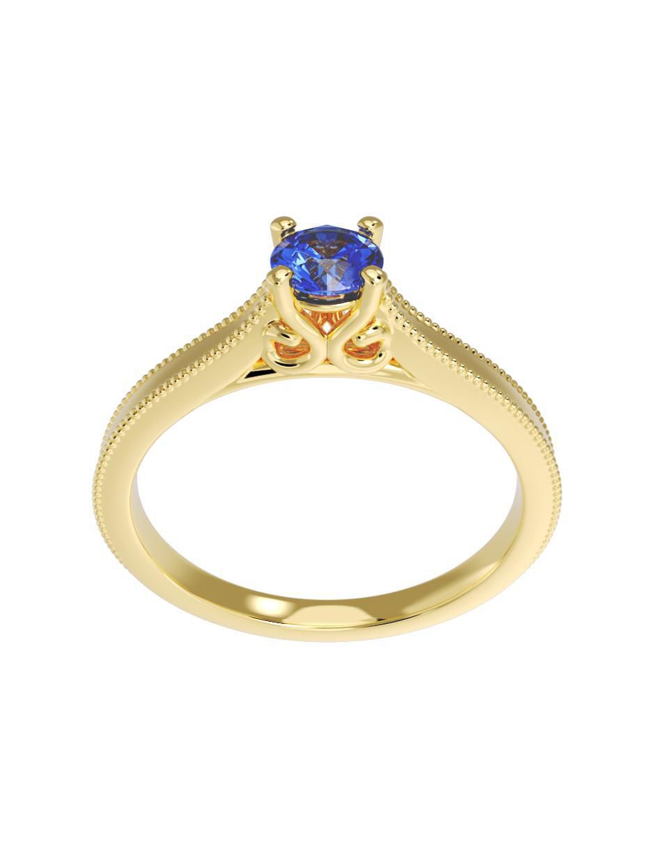 Anillo de compromiso "de" oro 10 k fonelli sin familia zirconia