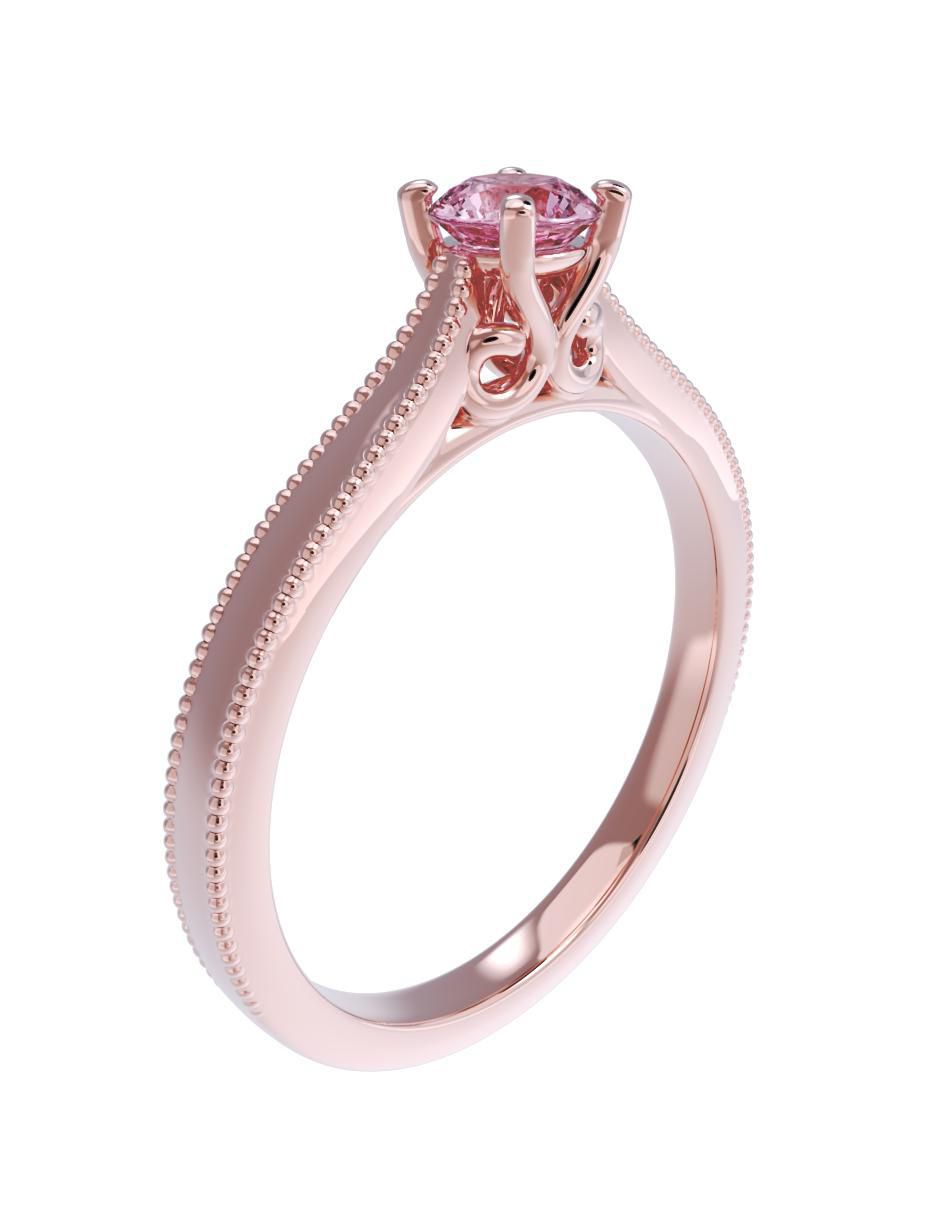 Anillo de compromiso de oro 10 k 3