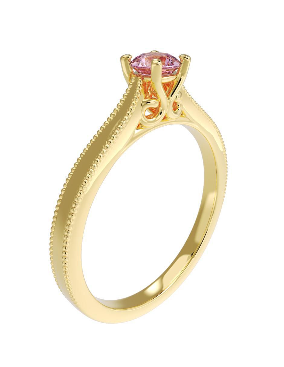 Anillo de compromiso "de" oro 10 k fonelli sin familia zirconia