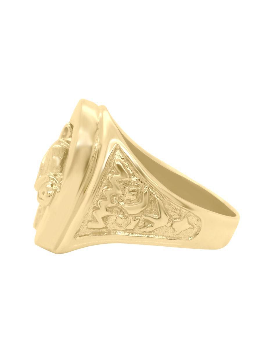 Anillo de caballo Barak 14 k de oro brillante 2