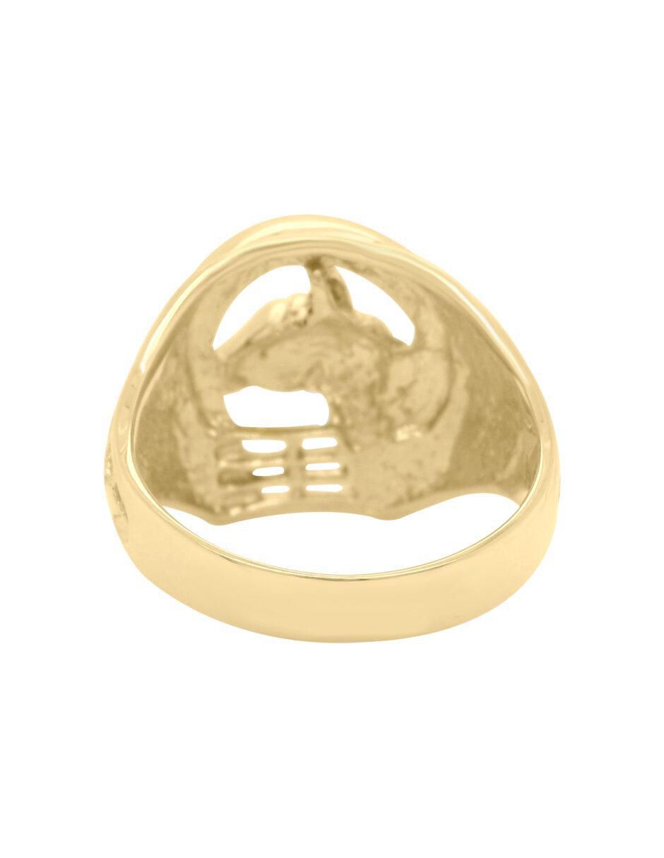 Anillo de caballo Barak 14 k de oro brillante 4