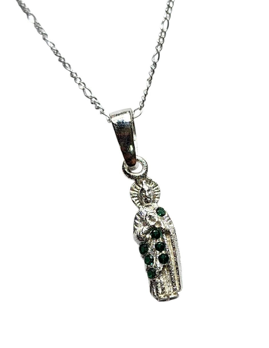 Collar con dije san judas tadeo de plata P 925 4