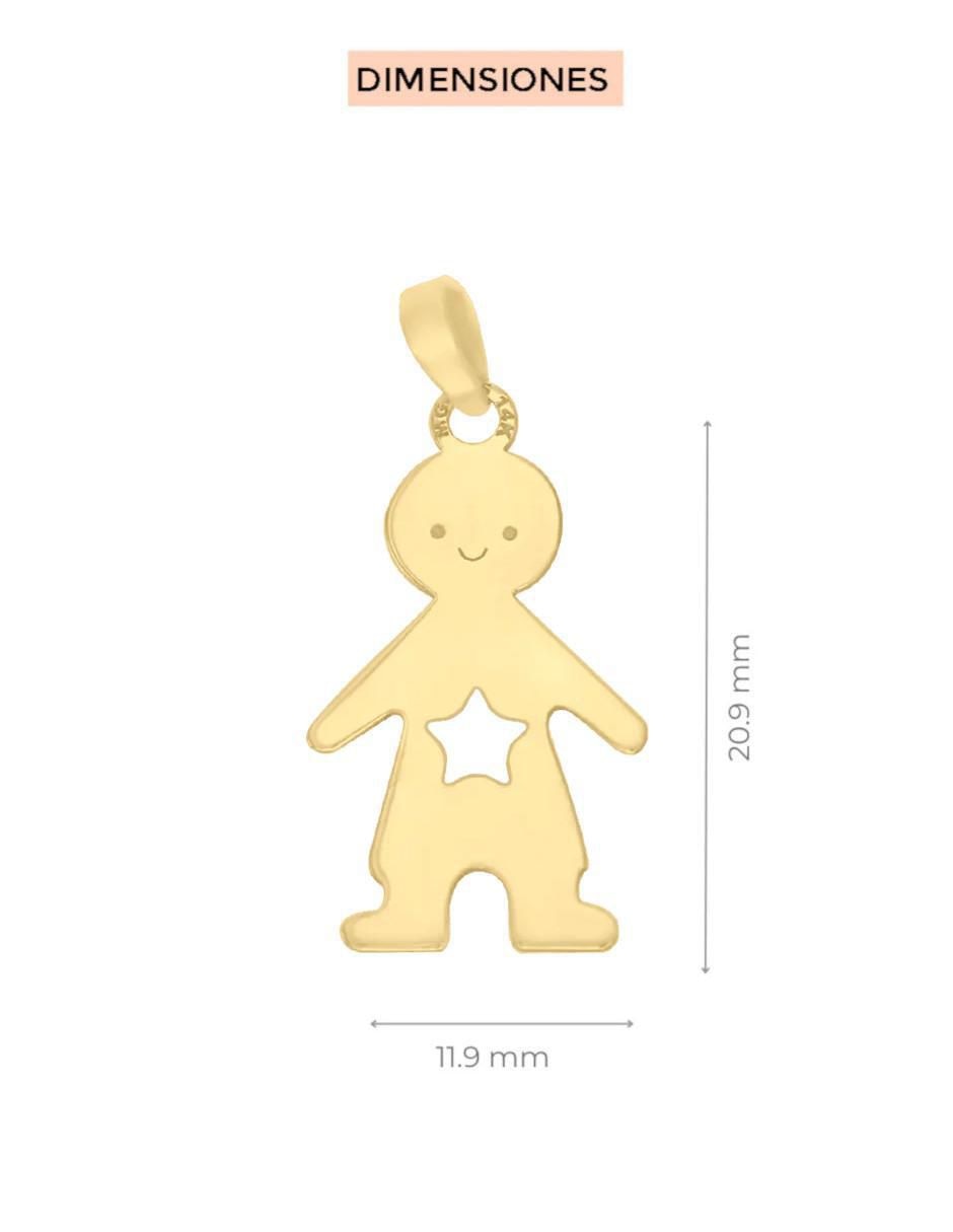 Dije de niño menino de oro 14 K 3
