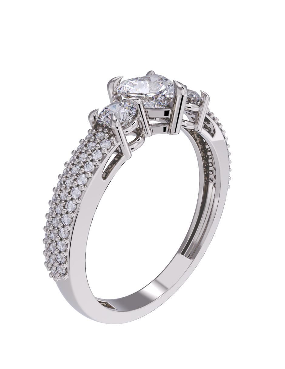Anillo de compromiso de oro 10 k 3