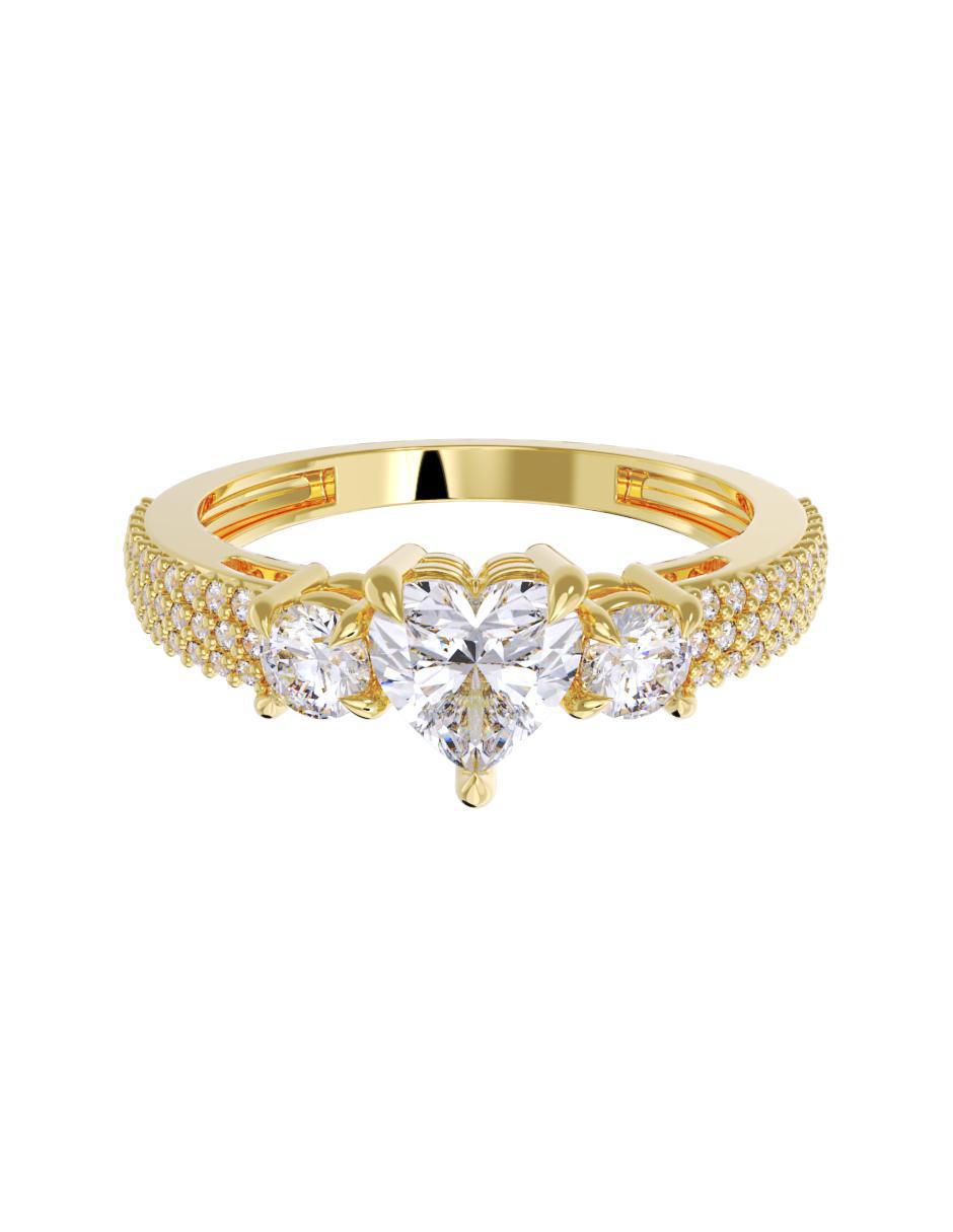 Anillo de compromiso de oro 10 k