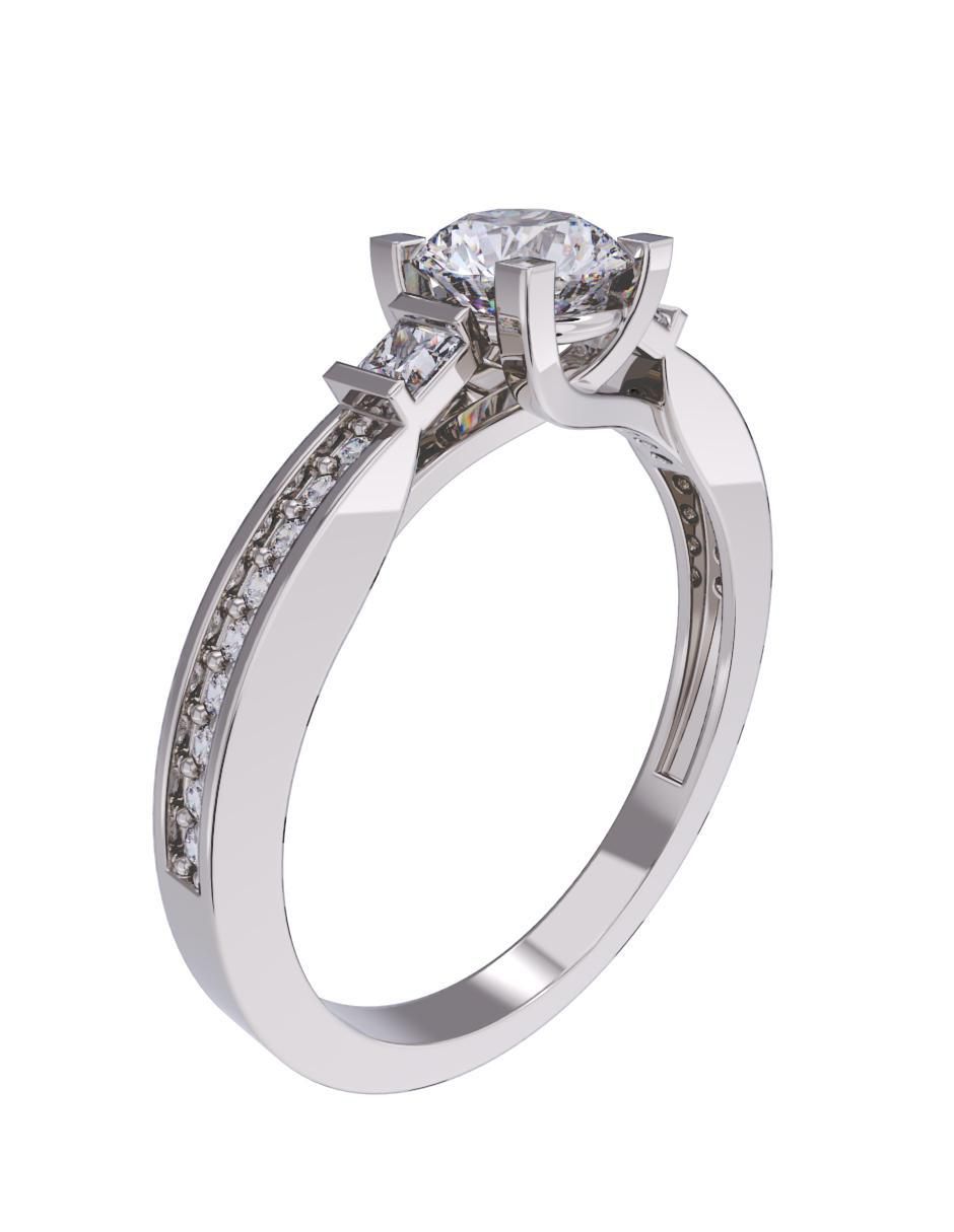 Anillo de compromiso de oro 10 k 3