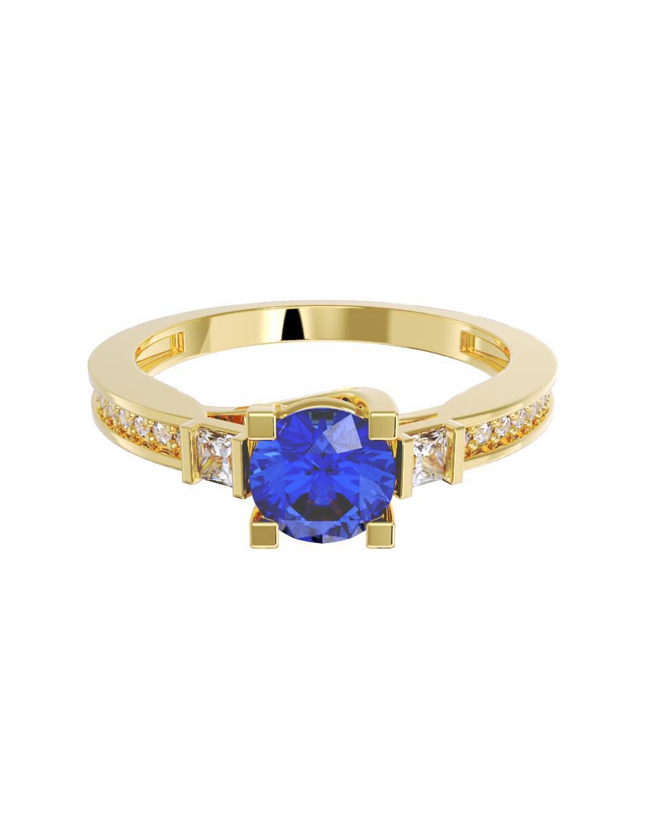 Anillo de compromiso de oro 10 k