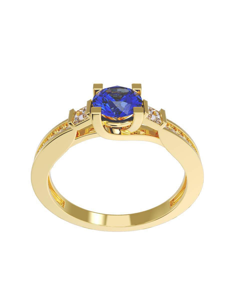 Anillo de compromiso "de" oro 10 k fonelli sin familia zirconia