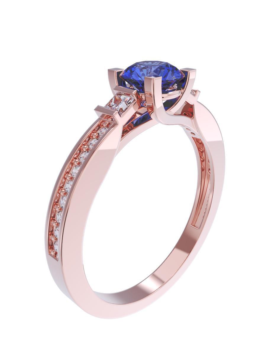 Anillo de compromiso de oro 10 k 3