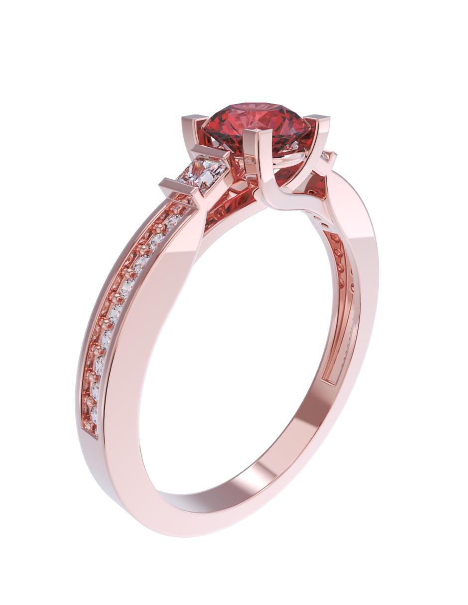 Anillo de compromiso de oro 10 k 3