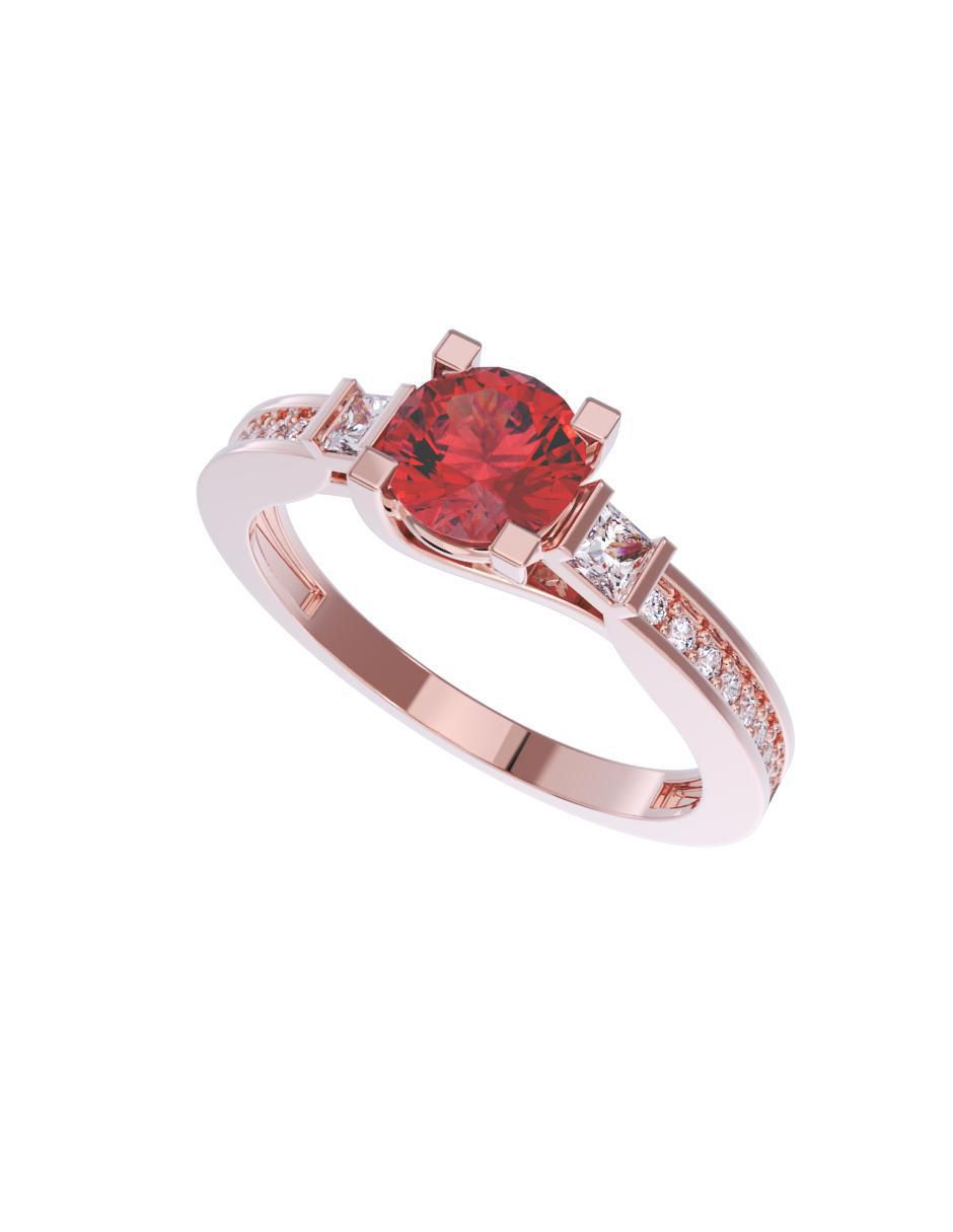 Anillo de compromiso de oro 10 k 4
