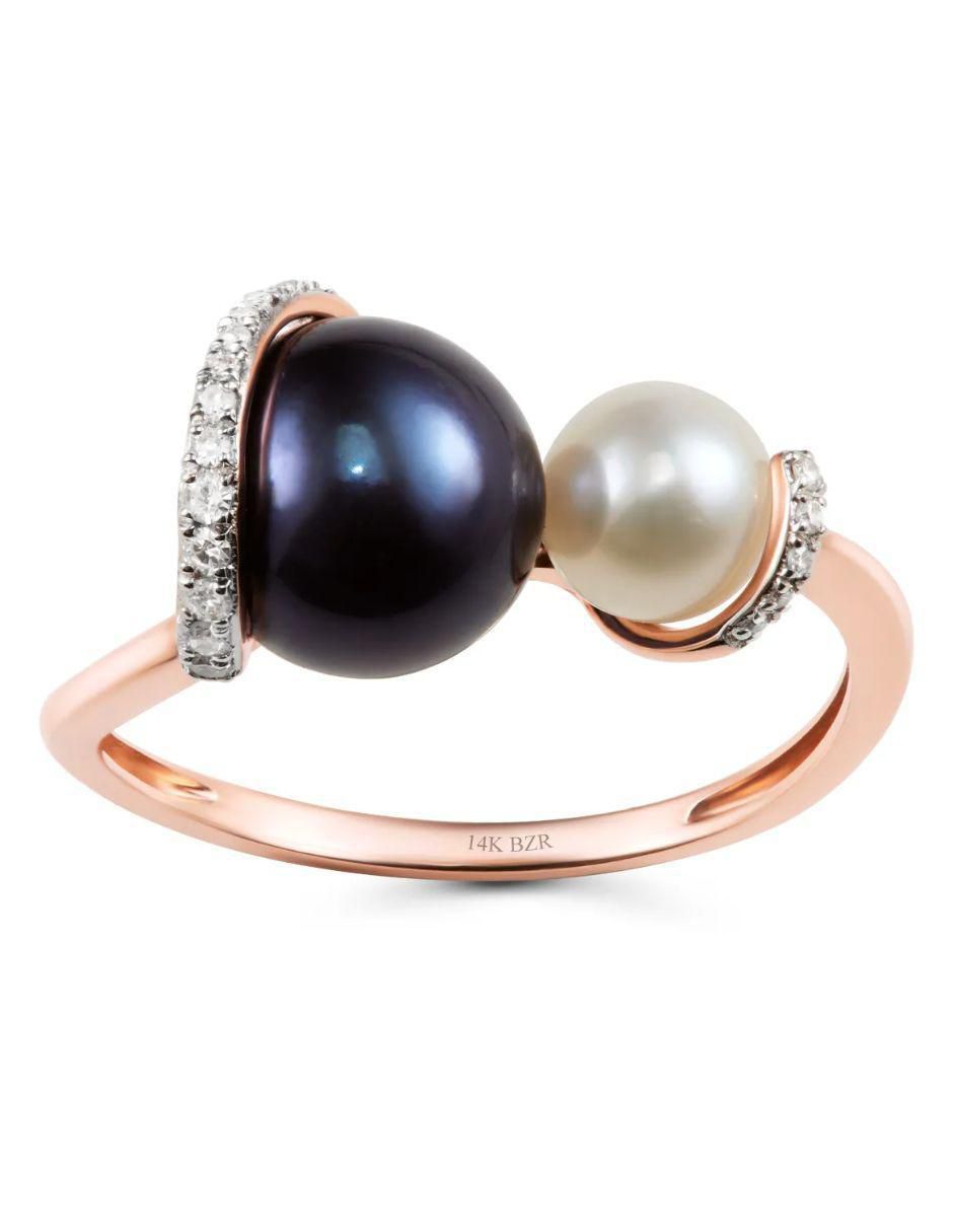 Anillo 14 k de oro blanco diamante brillante 2