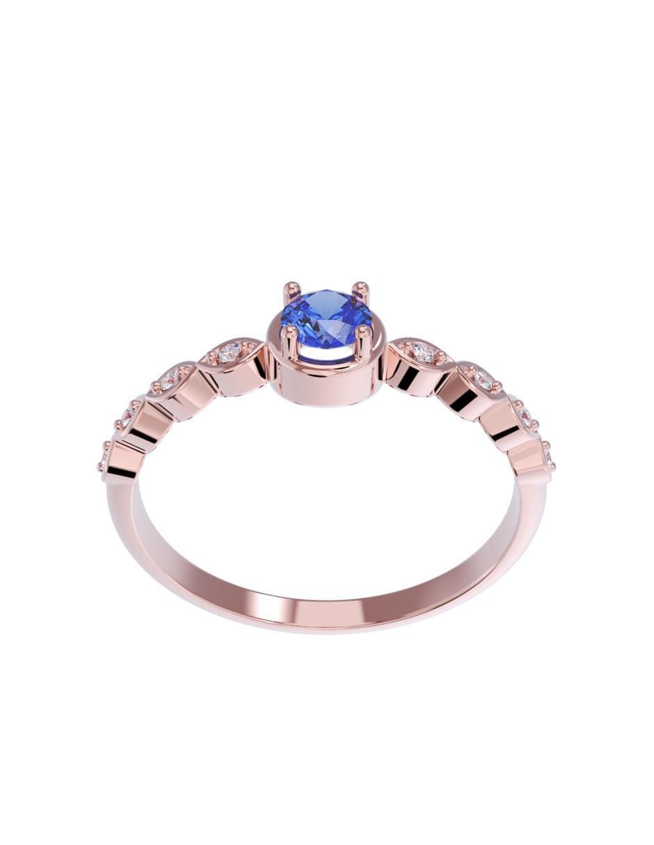 Anillo de compromiso de oro 10 k 2