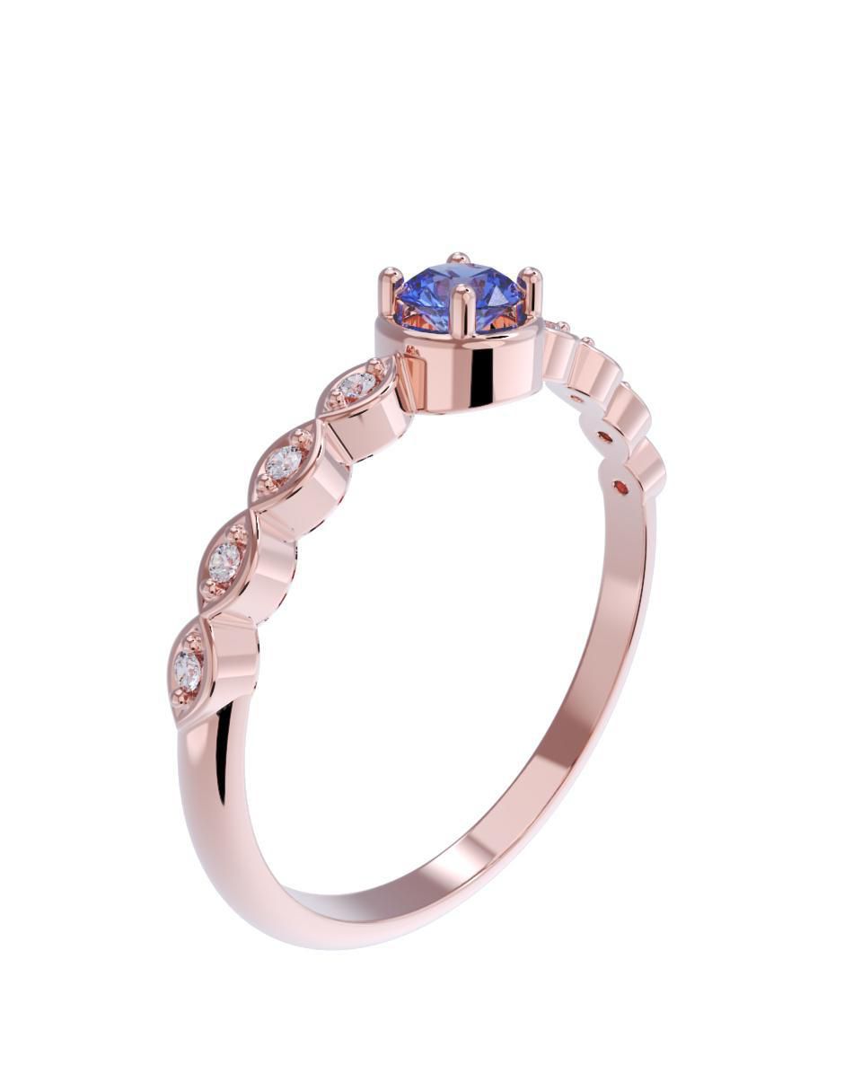 Anillo de compromiso de oro 10 k 3