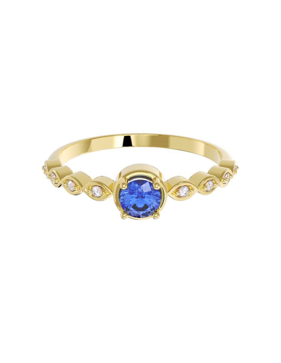 Anillo de compromiso de oro 10 k