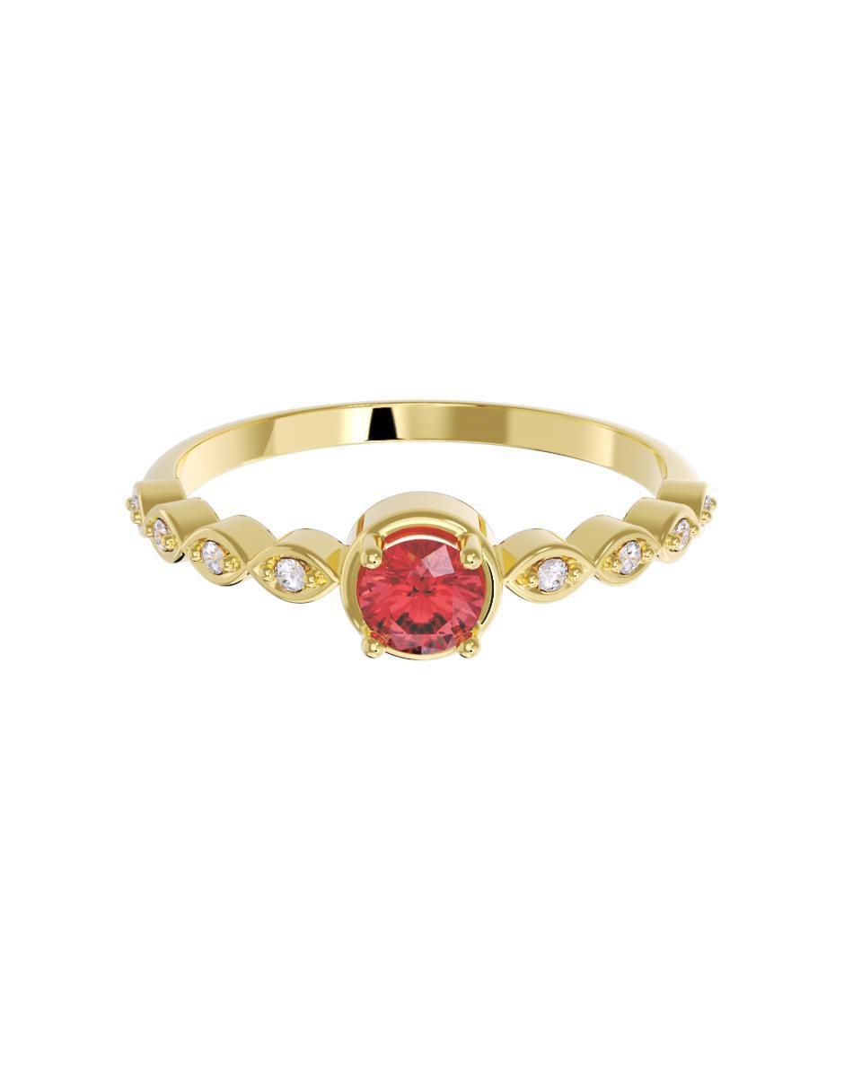 Anillo de compromiso de oro 10 k