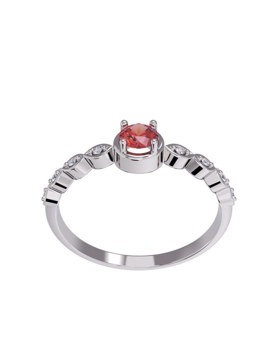 Anillo de compromiso de oro 10 k 2