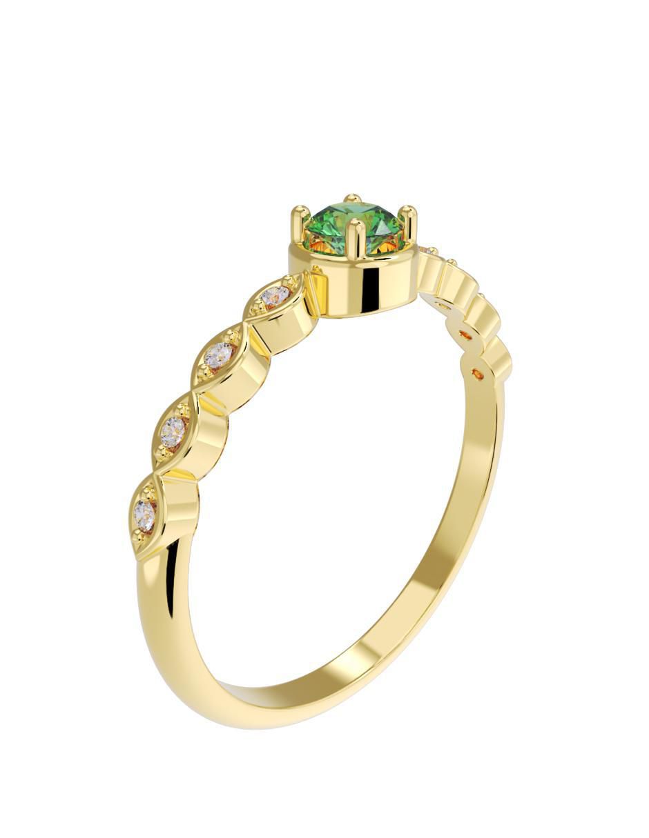 Anillo de compromiso "de" oro 10 k fonelli sin familia zirconia