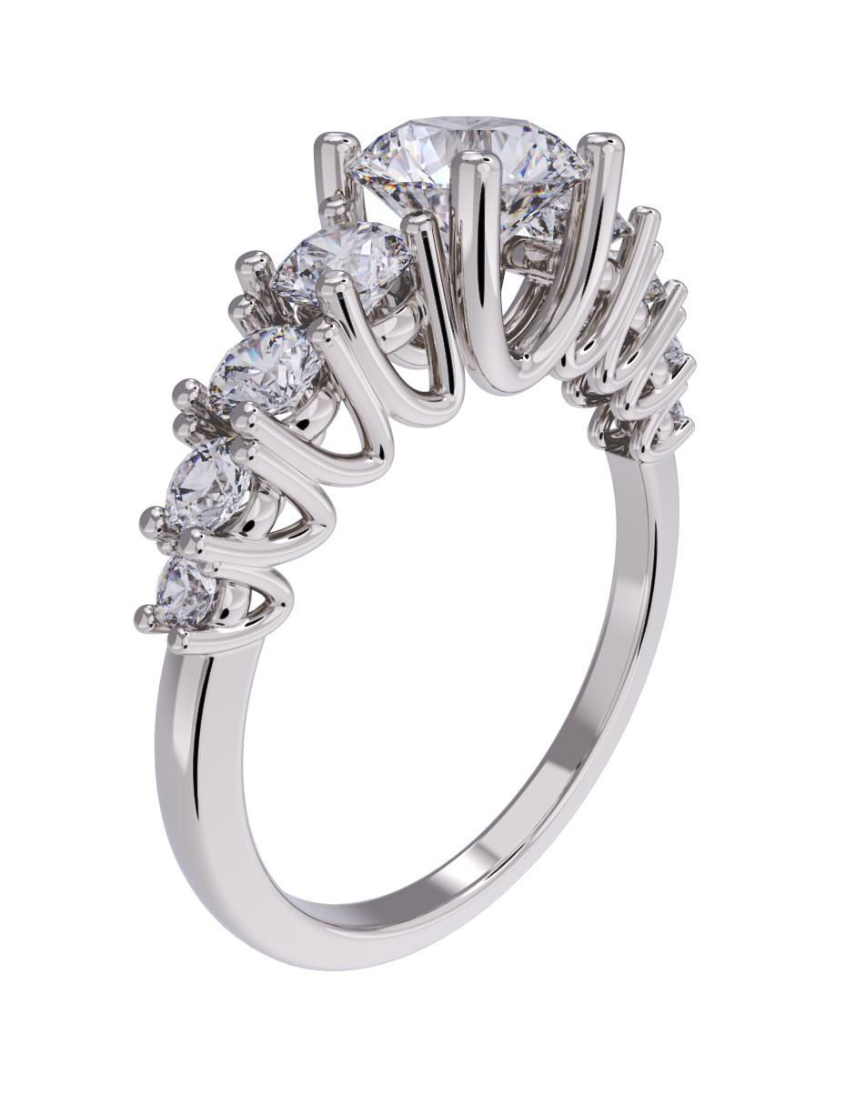 Anillo de compromiso de oro 10 k 3