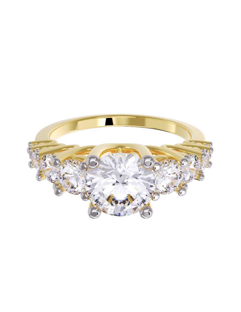 Anillo de compromiso de oro 10 k