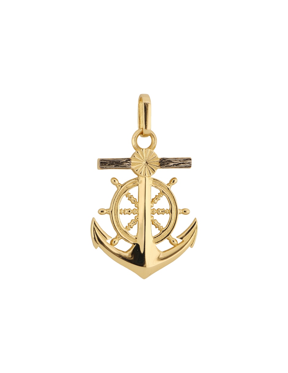 Dije de ancla de oro amarillo 14 K