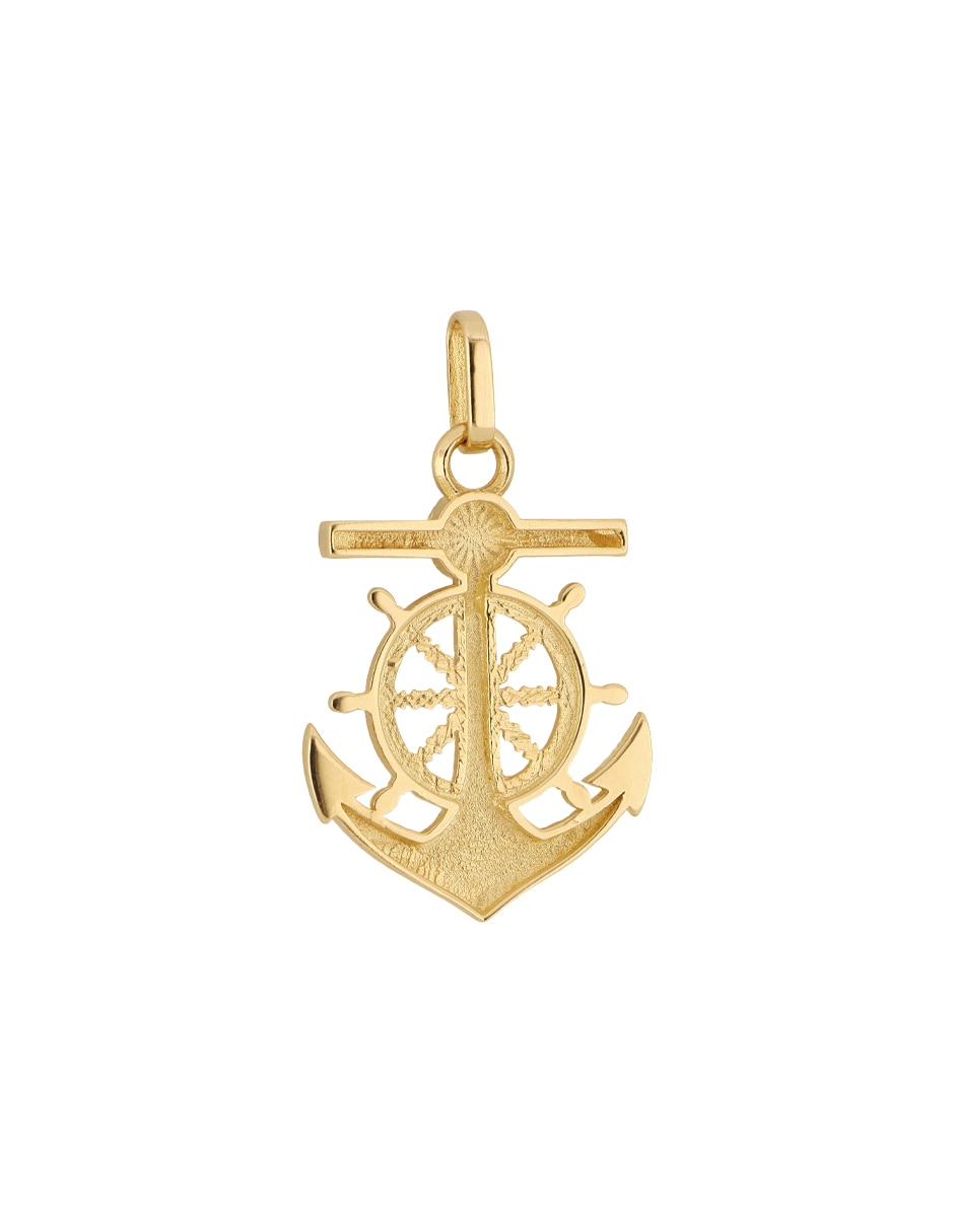 Dije de ancla de oro amarillo 14 K 1