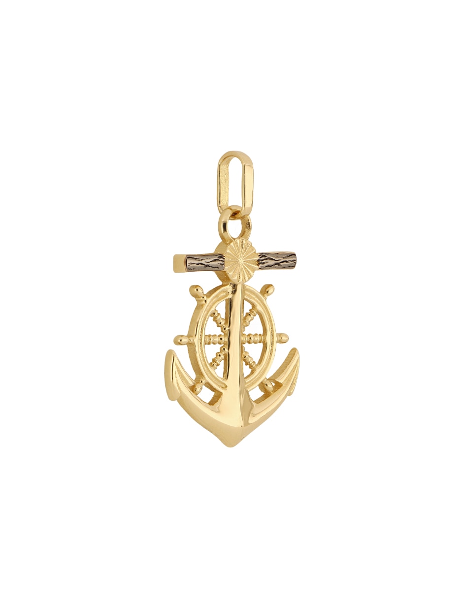 Dije de ancla de oro amarillo 14 K 2
