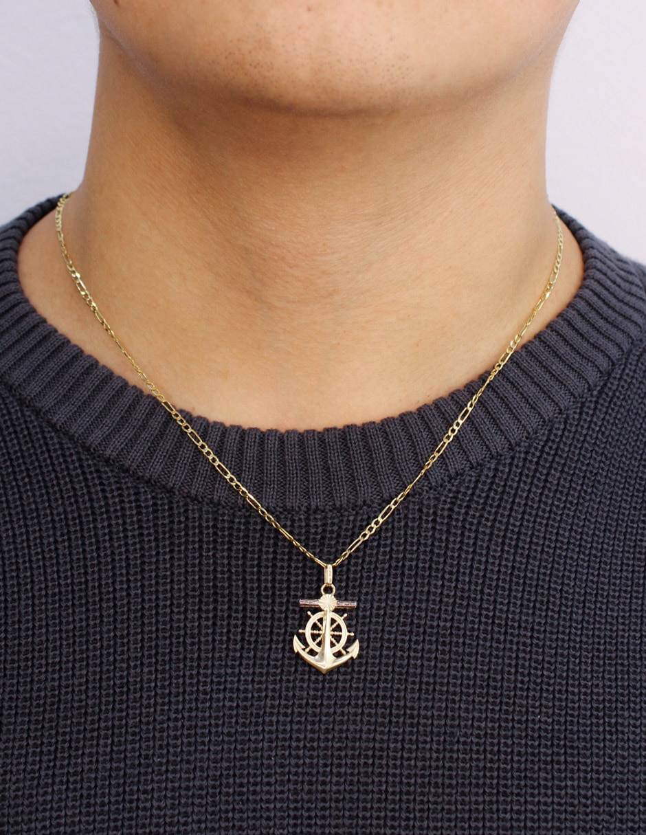 Dije de ancla de oro amarillo 14 K 3