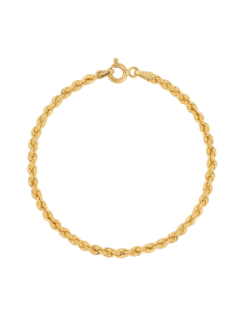 Pulsera de oro 14 k con acabado brillante