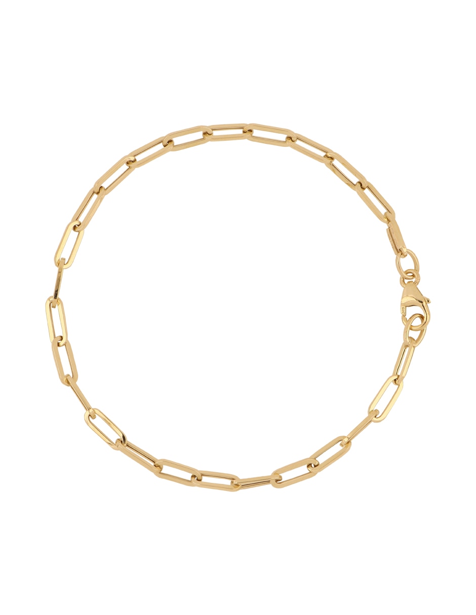 Pulsera de oro amarillo 14 k con acabado pulido