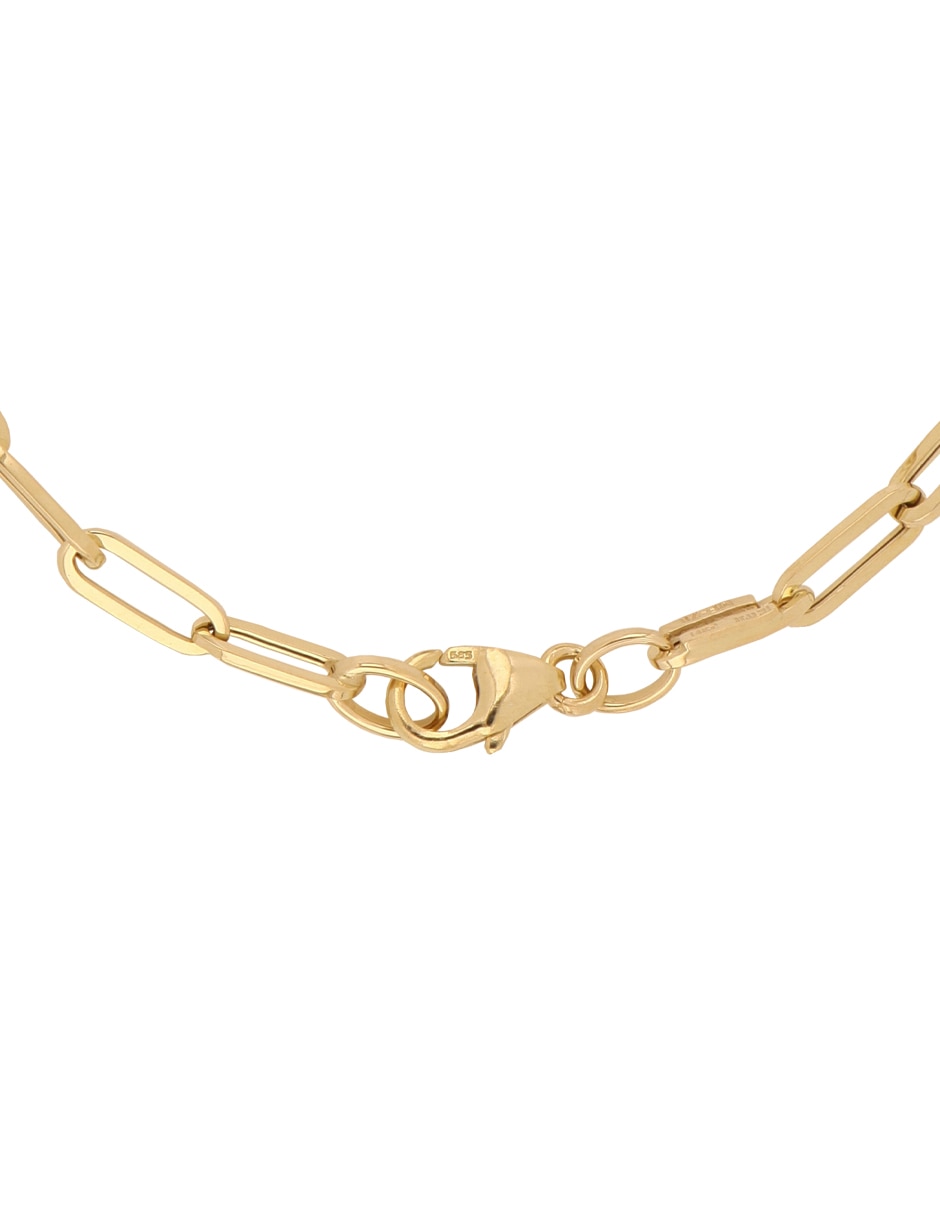 Pulsera de oro amarillo 14 k con acabado pulido 2