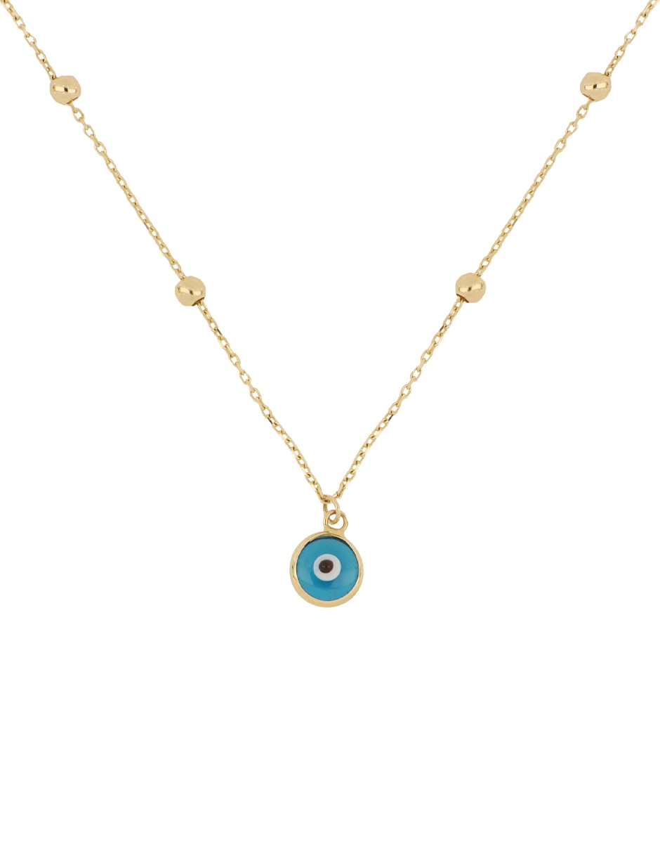 Gargantilla de ojo de oro amarillo 14 K