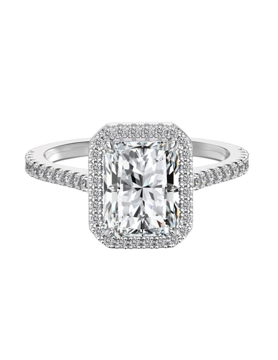 Anillo de compromiso de plata P 925 Étoile moissanita