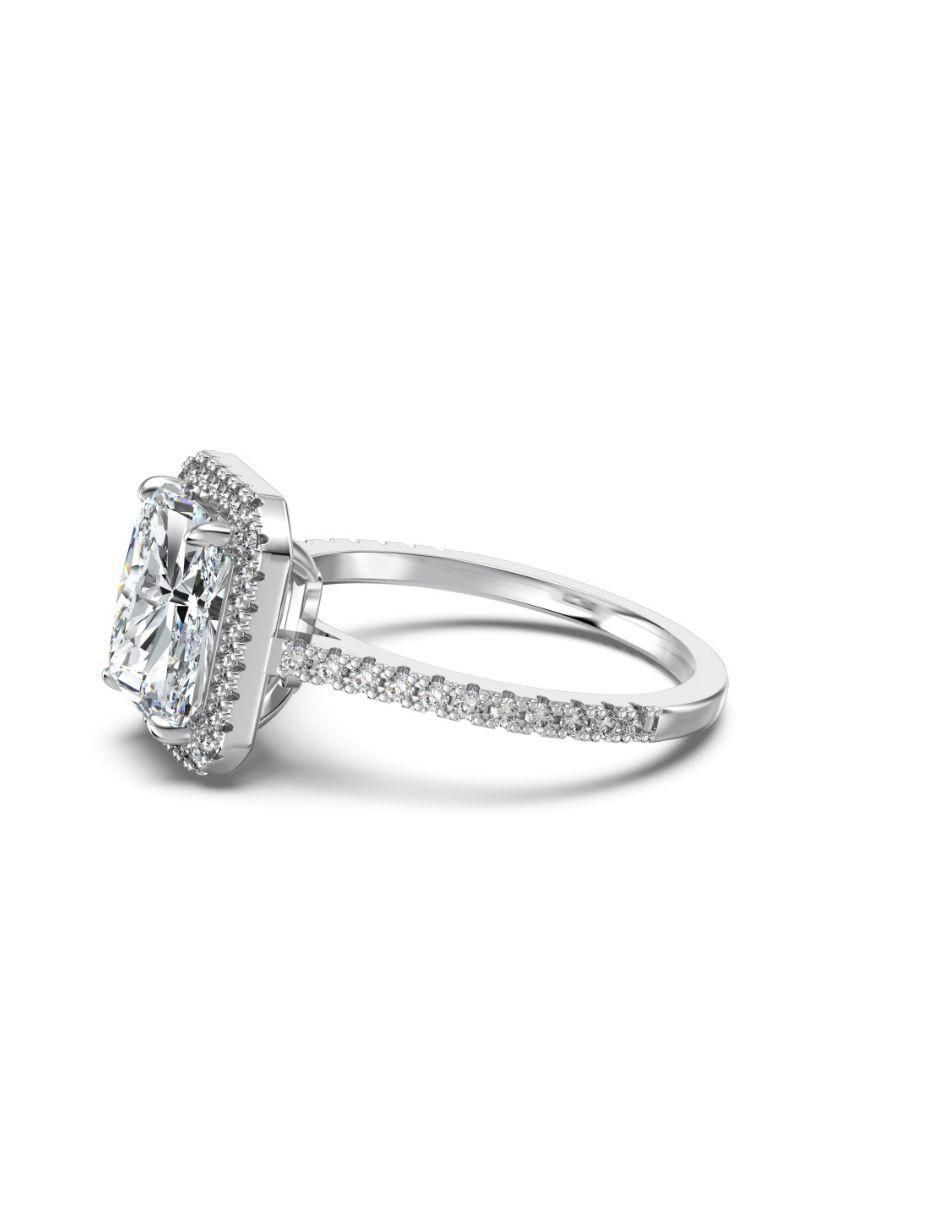 Anillo de compromiso de plata P 925 Étoile moissanita 2