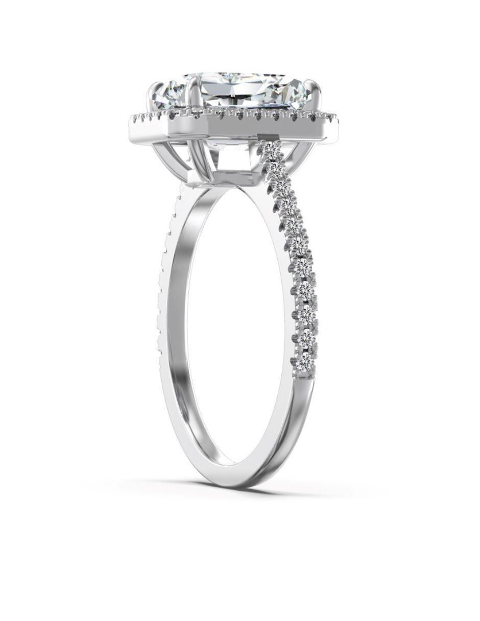 Anillo de compromiso de plata P 925 Étoile moissanita 3