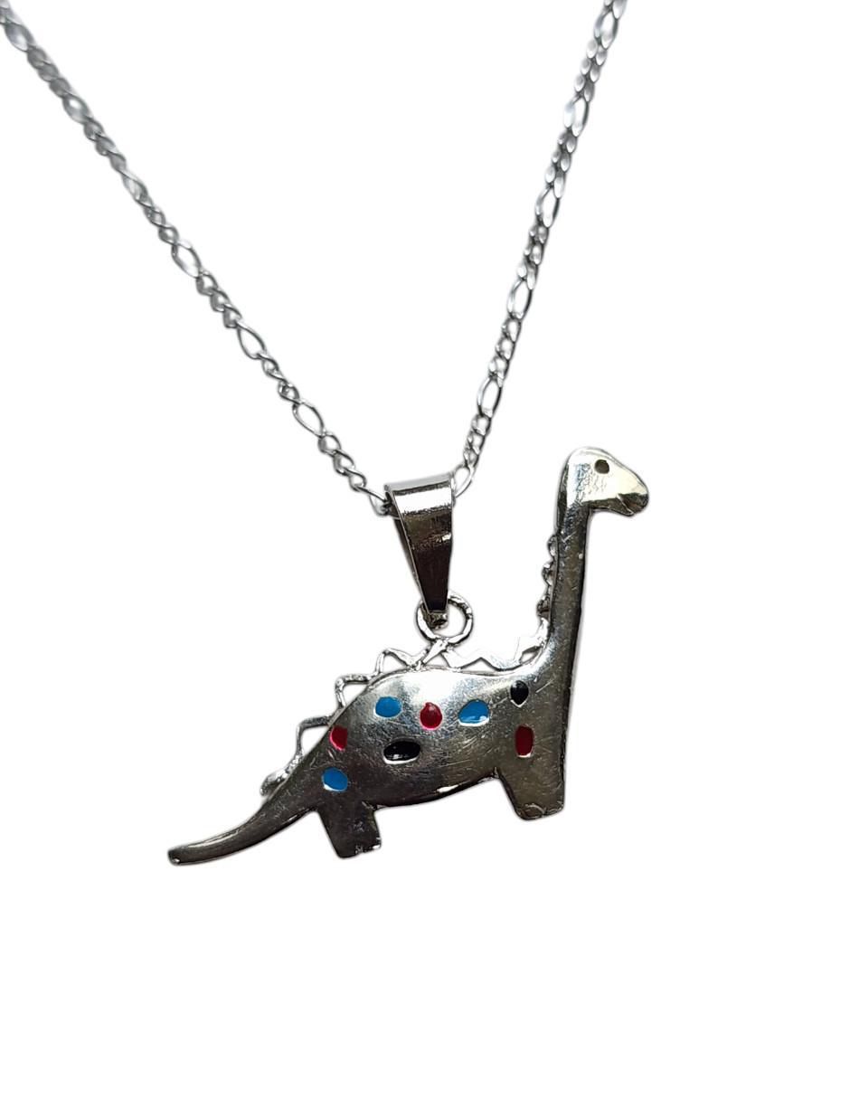 Collar con dije dinosaurios Cuello Largo de plata P 925 3