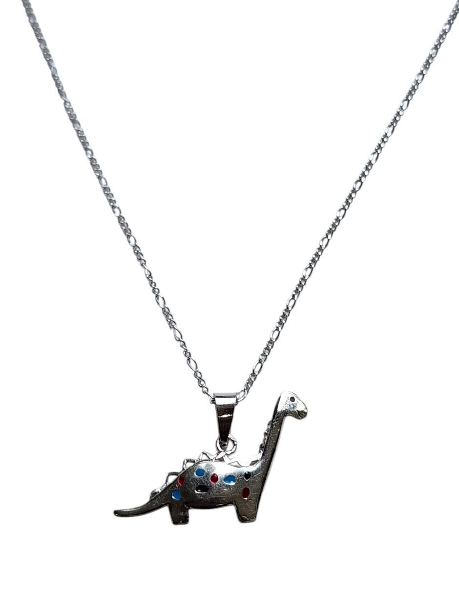Collar con dije dinosaurios Cuello Largo de plata P 925 4