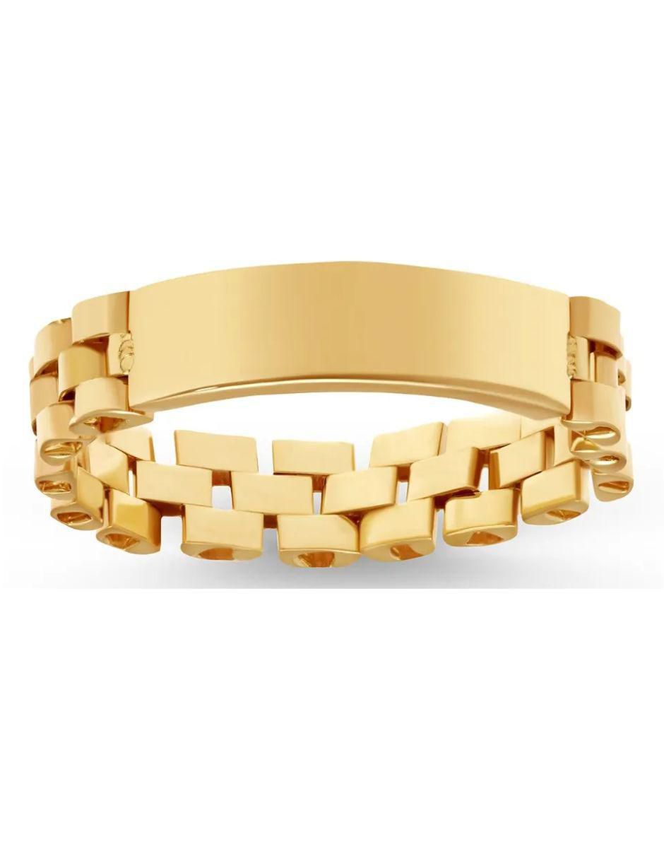 Anillo 14 k de oro amarillo brillante