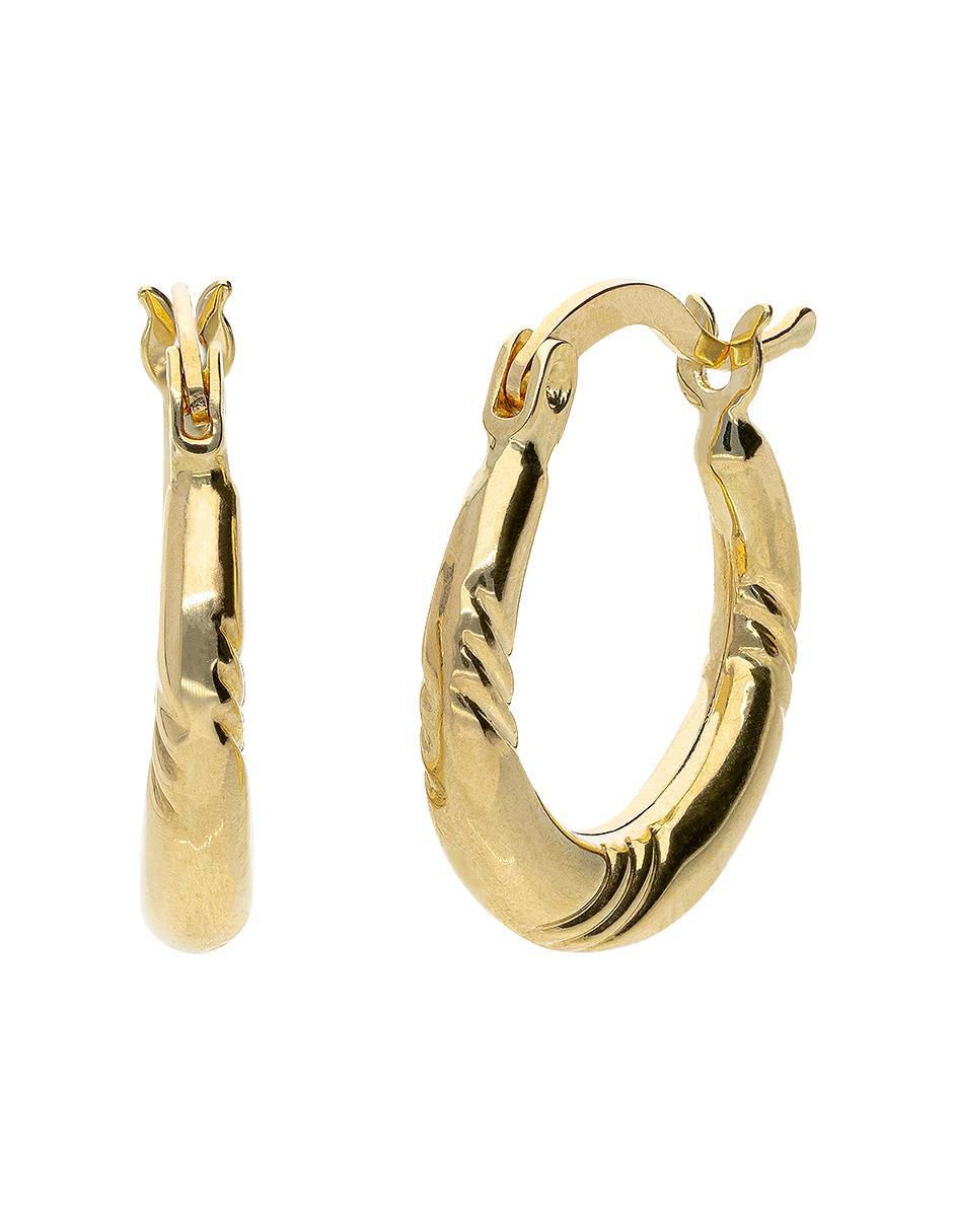 Arracadas de herradura de oro 14 k con acabado pulido Arracadas de herradura de oro 14 k con acabado pulido