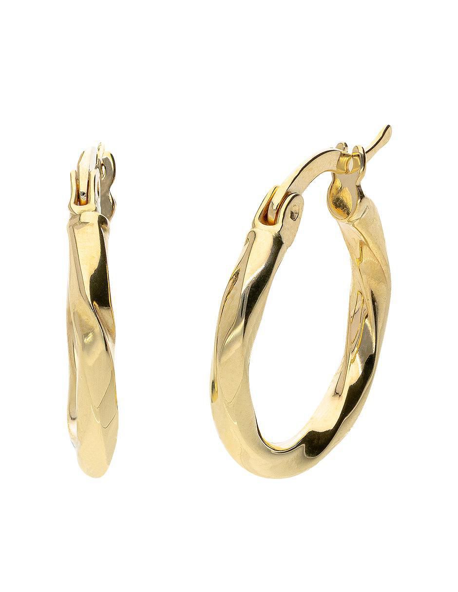 Arracadas de oro 14 K con acabado pulido Arracadas de oro 14 K con acabado pulido