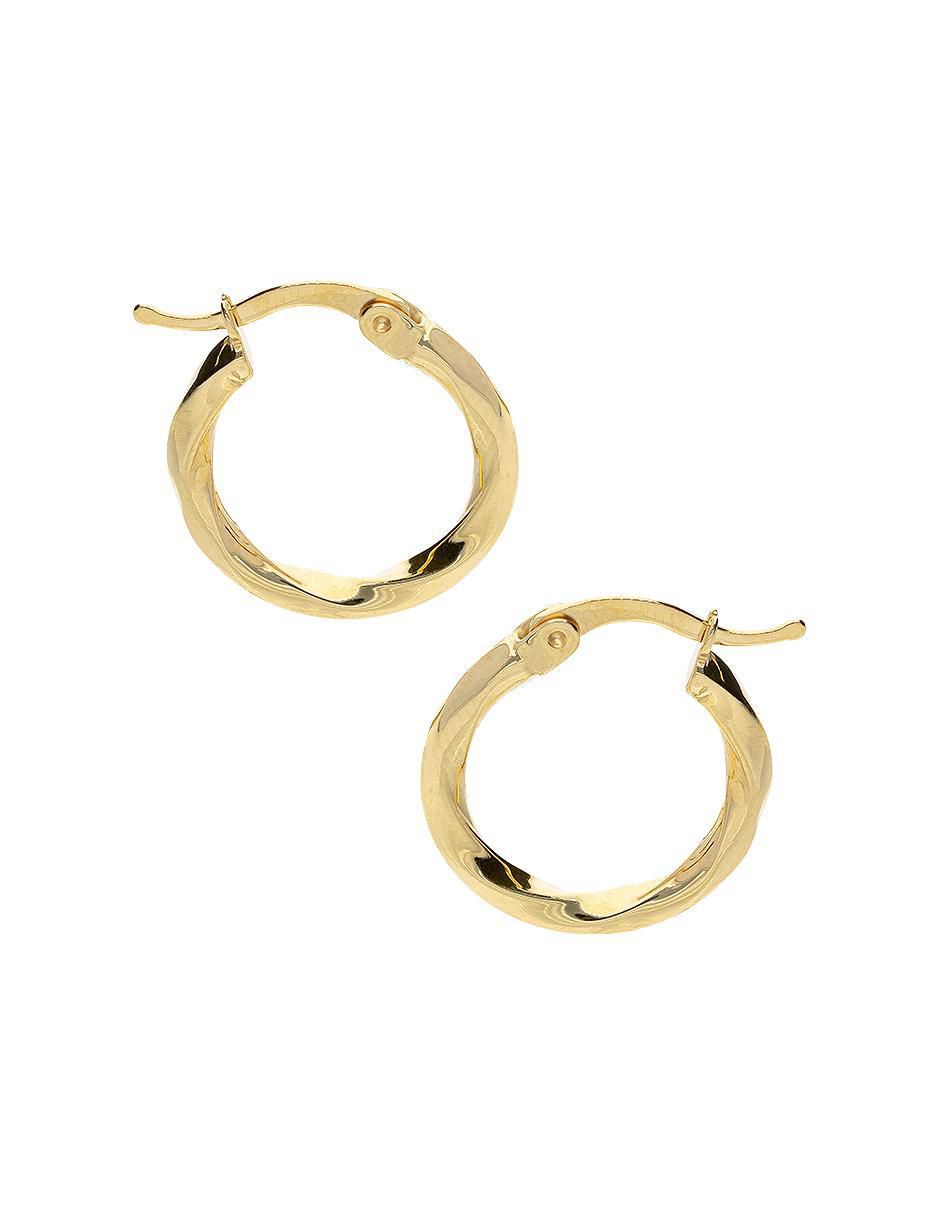 Arracadas de oro 14 K con acabado pulido 2