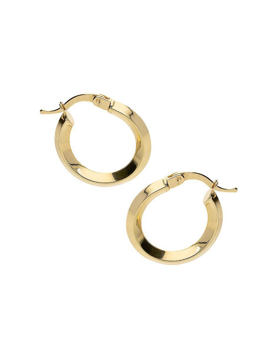 Arracadas de oro 14 K con acabado pulido 2