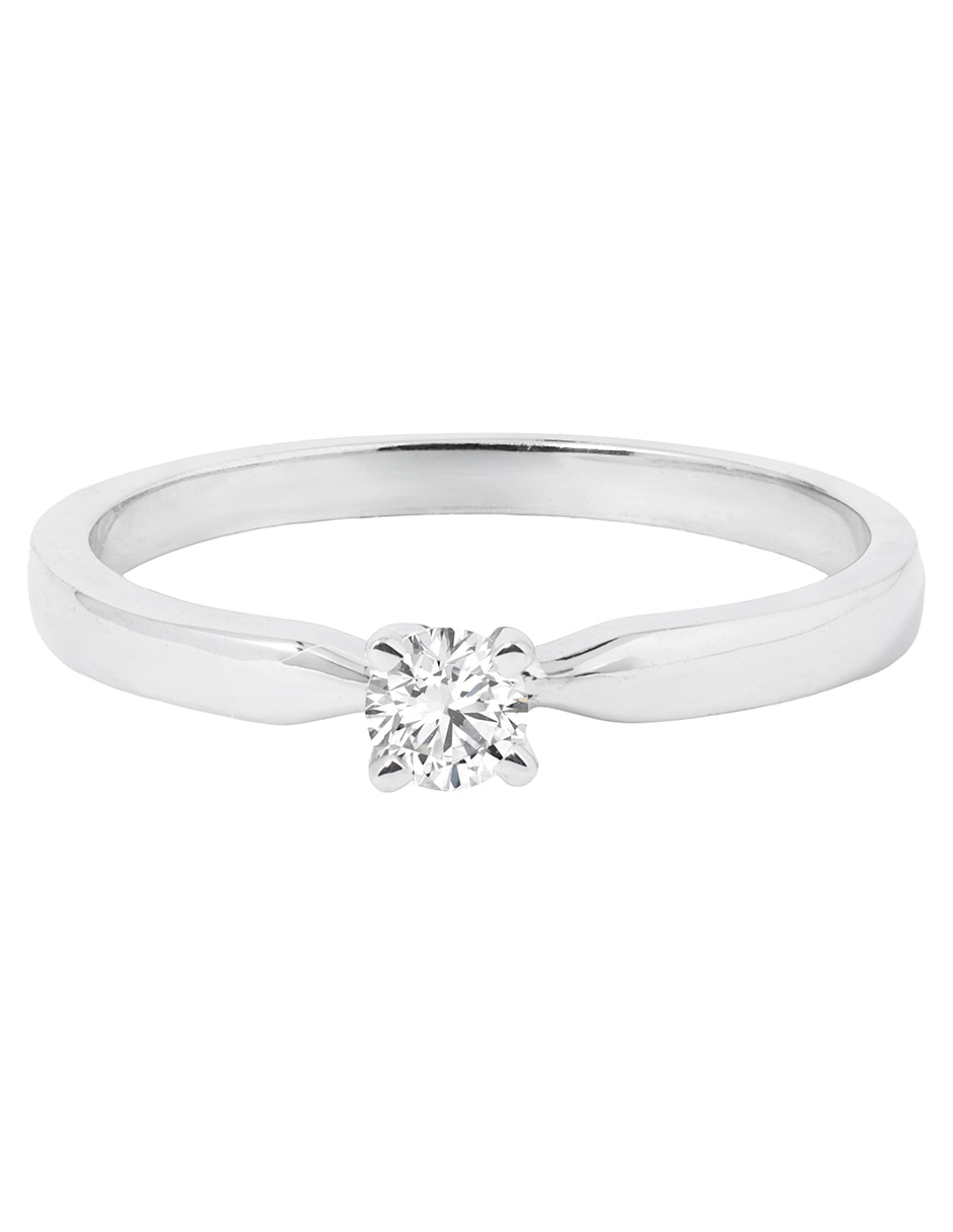 Solitario de oro 14 k diamante