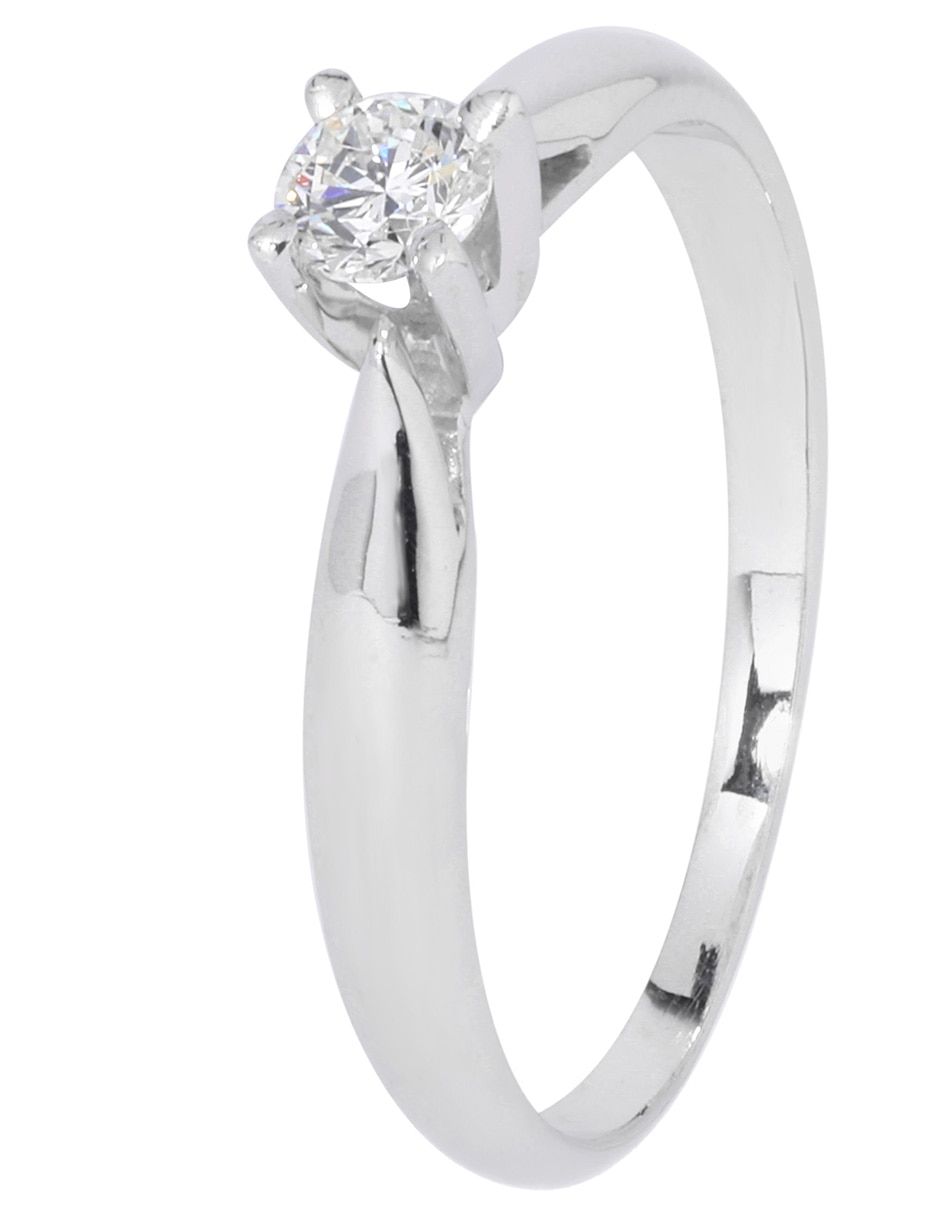 Solitario de oro 14 k diamante 3