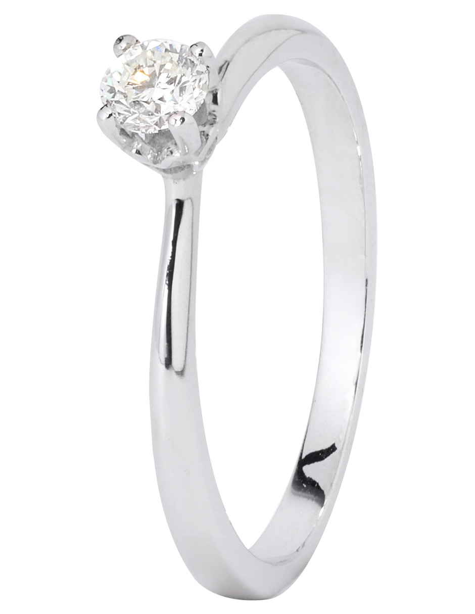 Solitario de oro 14 k diamante 3